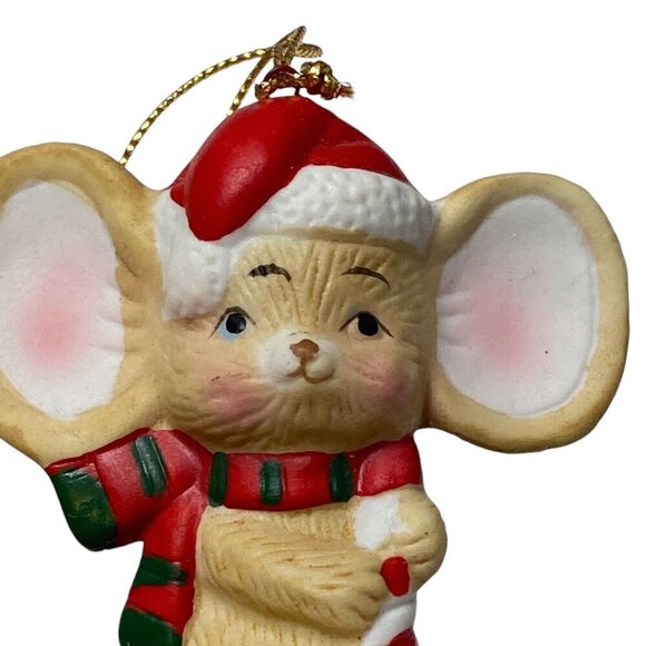 Christmas Mouse Ornament Vintage CVS 1994 Collectible - Picture 3 of 7